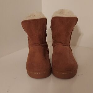 Bebe Kids Brown Boots with Cream Lining